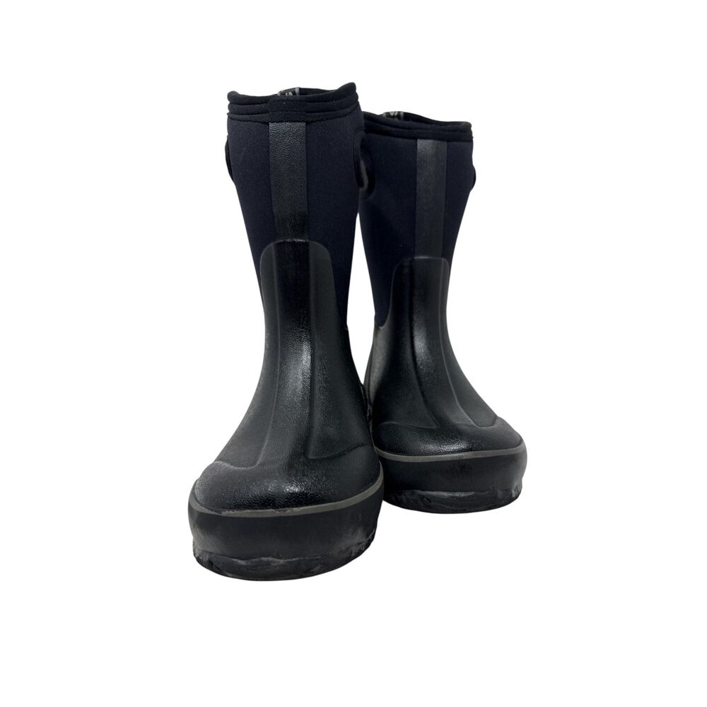 Bogs Boots Youth Size 2 Black Classic High HA Rubber Rain shoes